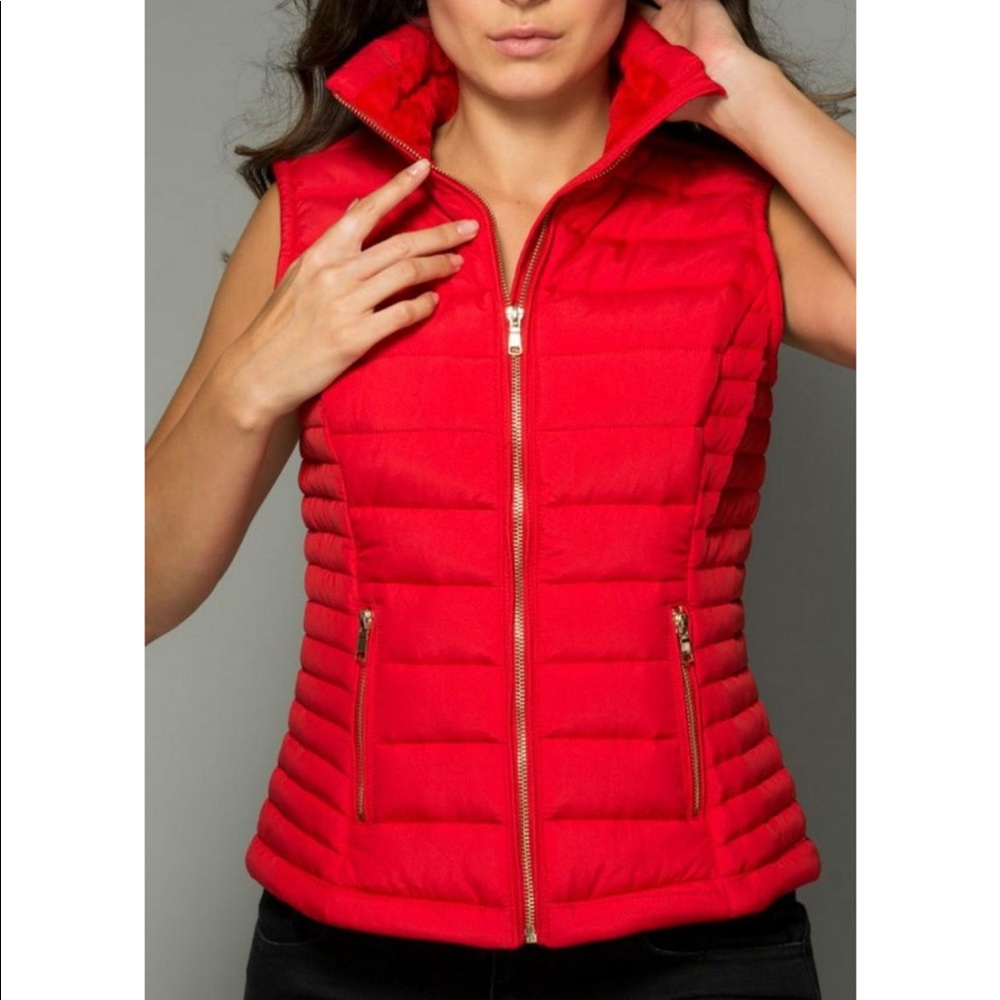 NWT XS Coalition LA Quilted Red Vest
